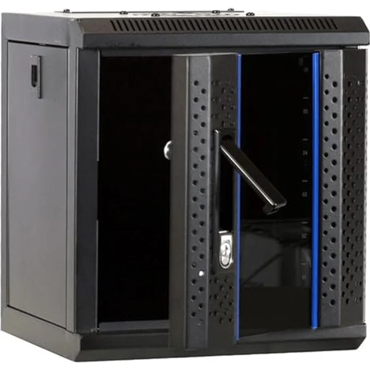 DSIT DSIT 4 HE 10 Zoll Serverschrank, mit Glastür, (BxTxH) 312x310x264mm, schwarz, für Zuhause und Büro – Bild 2