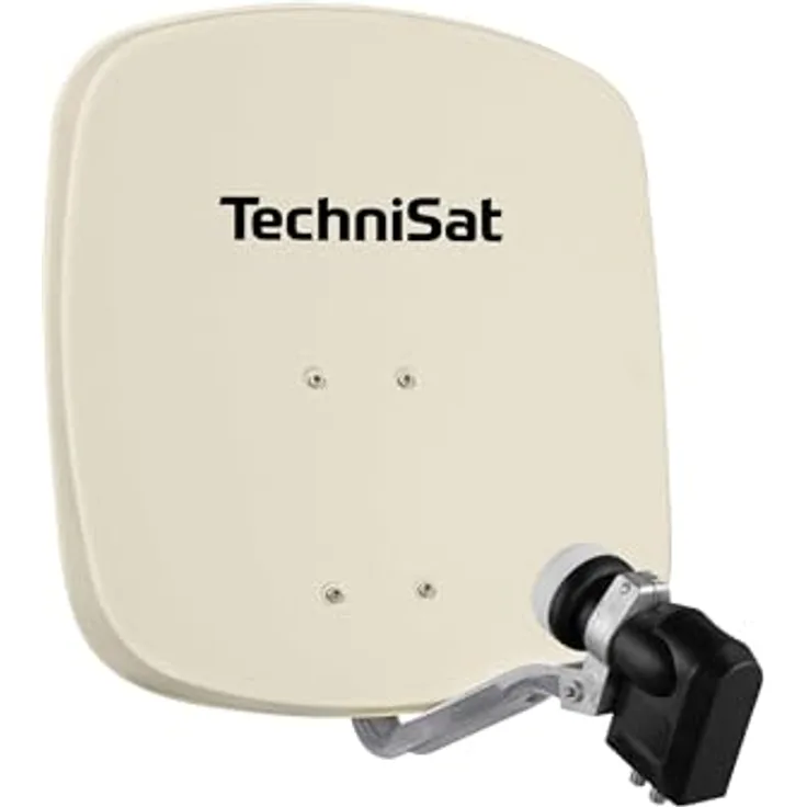 TechniSat DIGIDISH 45 – Satelliten-Schüssel für 4 Teilnehmer, 45 cm kleine Sat Anlage in beige