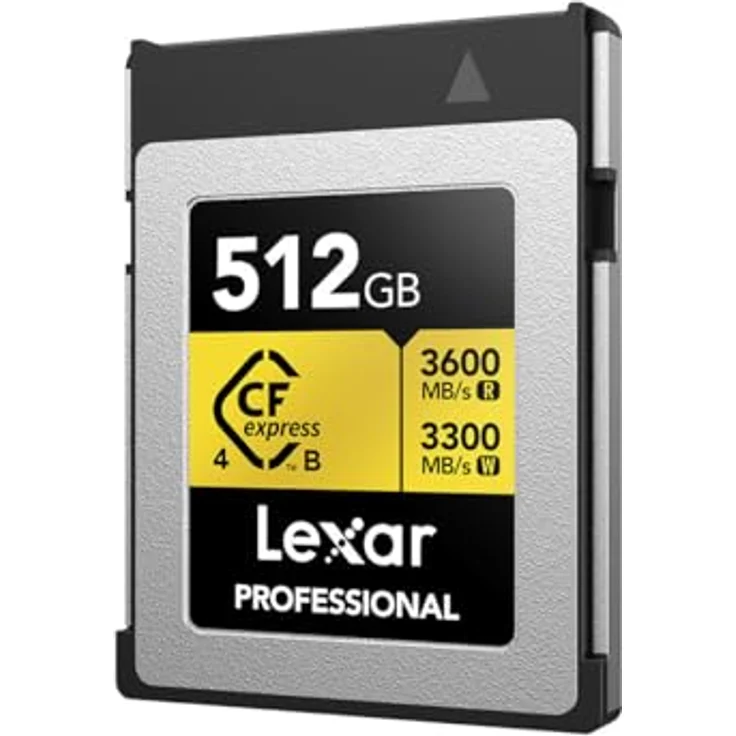 Lexar Carte Professional CFexpress 512 Go Type B Gold 4.0 Series 3600R/3300W MB/s, Speicherkarte mit extrem hoher Geschwindigkeit – Bild 2