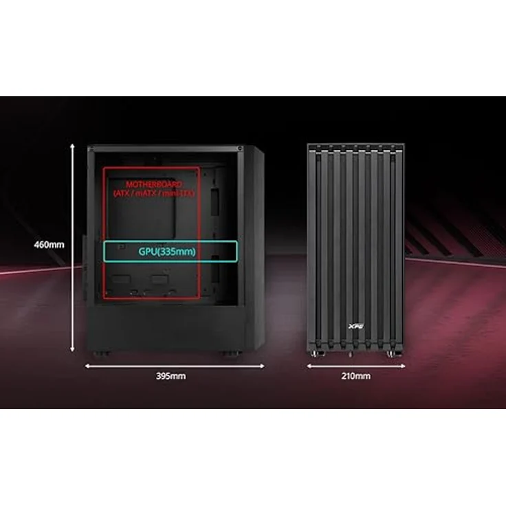 Adata XPG Valor Storm, PC Gehäuse mit gehärteter Glas-Seitenblende, modularer Bauweise und exzellentem Luftstrom, Schwarz – Bild 10