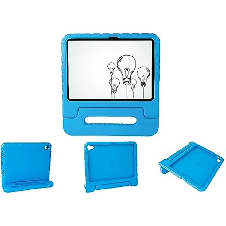 iPad 10,9" (10. Gen.) Tablet-Schutzhülle mit Kickstand und Stift-/Pencilhalter - robust und stossfest - ideal für Kinder, Schule und Unterricht - blau