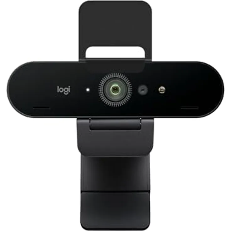 LOGITECH BRIO 4K Webcam, Ultra-HD mit Autofokus, RightLight 3, Anpassbarem Sichtfeld und Mikrofon, Schwarz