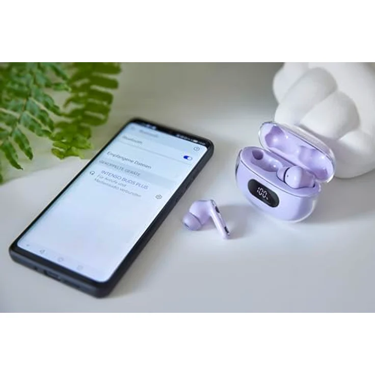 Intenso True Wireless Kopfhörer Buds Plus T313AE lila, In-Ear-Kopfhörer mit Rauschunterdrückung – Bild 8