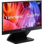 ViewSonic VP16-OLED 16" 16:9 Portable OLED Monitor with 100% DCI-P3, 100% sRGB, Pantone validate, Micro HDMI, 2 USB-C, Speakers - Black