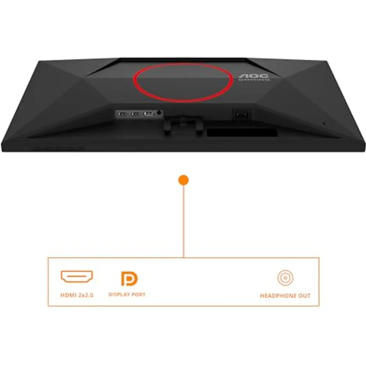 AOC Gaming 27G4HRE, 27 Zoll Full HD Monitor mit 200 Hz, 1 ms Reaktionszeit, G-Sync kompatibel, HDR10, schwarz-rot – Bild 4
