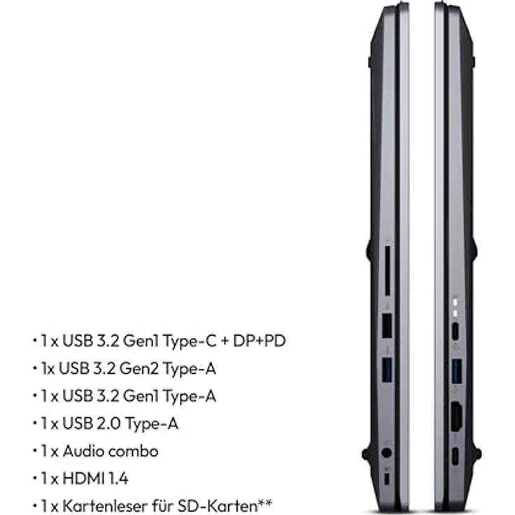 MEDION 43,9 cm (17,3 Zoll Full HD) E17223 Laptop (Intel Core i3 N305, 8GB DDR4 RAM, 512GB SSD, HD Webcam, WLAN, Win 11) – Bild 4