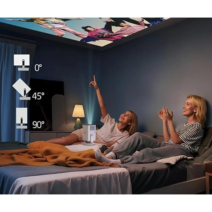 HP MC400 Tragbarer Mini Smart Beamer, 4K und 1080p Unterstützung, WiFi & Bluetooth, integrierte App, USB-C Stromversorgung, kompakt und leicht – Bild 3