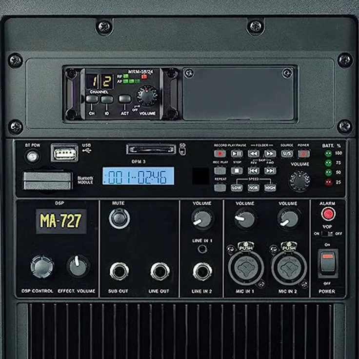 MIPRO MA-727 Mobiles Beschallungssystem Lautsprecher 5,8 GHz + Handsender Mikrofon, ideal für Veranstaltungen bis 150 Personen – Bild 4