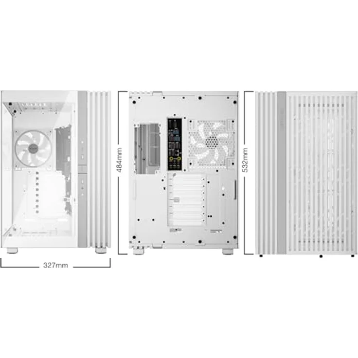 be quiet! Light Base 900 FX White PC-Gehäuse, Panorama-Blick, Dual Chamber Design, 4 Light Wings PWM White Lüfter, ARGB LED-Streifen – Bild 2