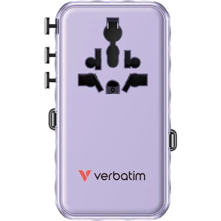 Verbatim Charge 'n' Travel 70W 2C, USB Ladegerät mit 2 Anschlüssen, kompaktes Design, violett – Bild 3