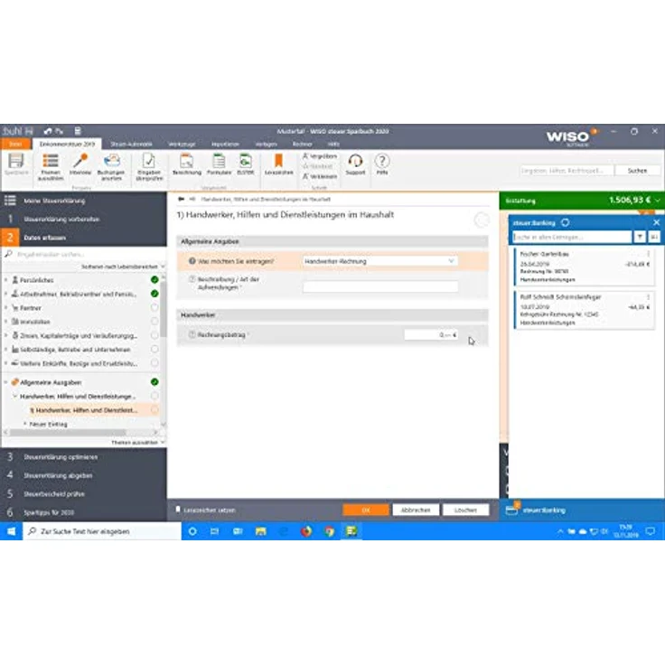 Buhl Data Service WISO steuer:Sparbuch 2020 (für Steuerjahr 2019 | Disc in Standard Verpackung) - Sofortige Anzeige der Erstattung/Nachzahlung, Kostenloser Telefonsupport, Daten-übernahme, Hunderte Steuer-Tipps – Bild 5