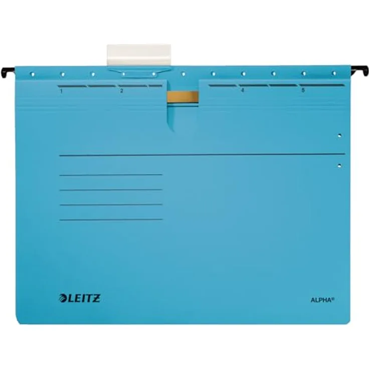 Generic Aktenordner Hängehefter Alpha, 5er Set, DIN A4, blau, aus Recycling-Karton mit Blauen Engel Zertifikat