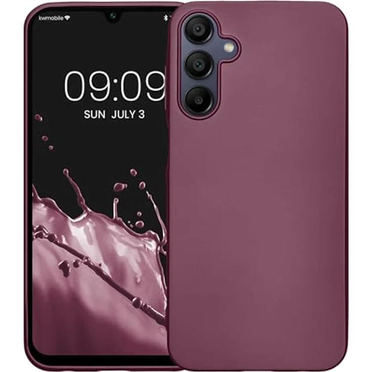 kwmobile Case kompatibel mit Samsung Galaxy A15 5G, Silikon Hülle metallisch schimmernd in Metallic Lavendel, rutschfest und reißfest – Bild 5