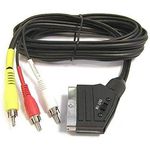 PremiumCord SCART Kabel zu 3xCINCH, Stecker zu Stecker, IN/Out Schalter, schwarz, 1,5m - Preisvergleich