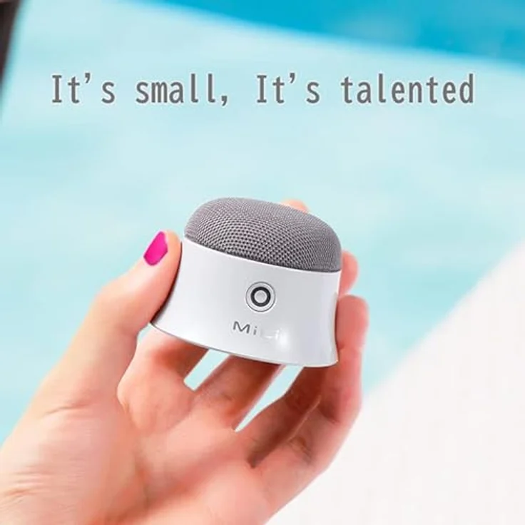 MiLi 2in1 Mini MagSafe Bluetooth Speaker (3W) und Smartphone Desktop Ständer, Weiss - Bis zu 8 Stunden Wiedergabezeit, Verbesserter Bass, Typ-C-Eingangsanschluss – Bild 3