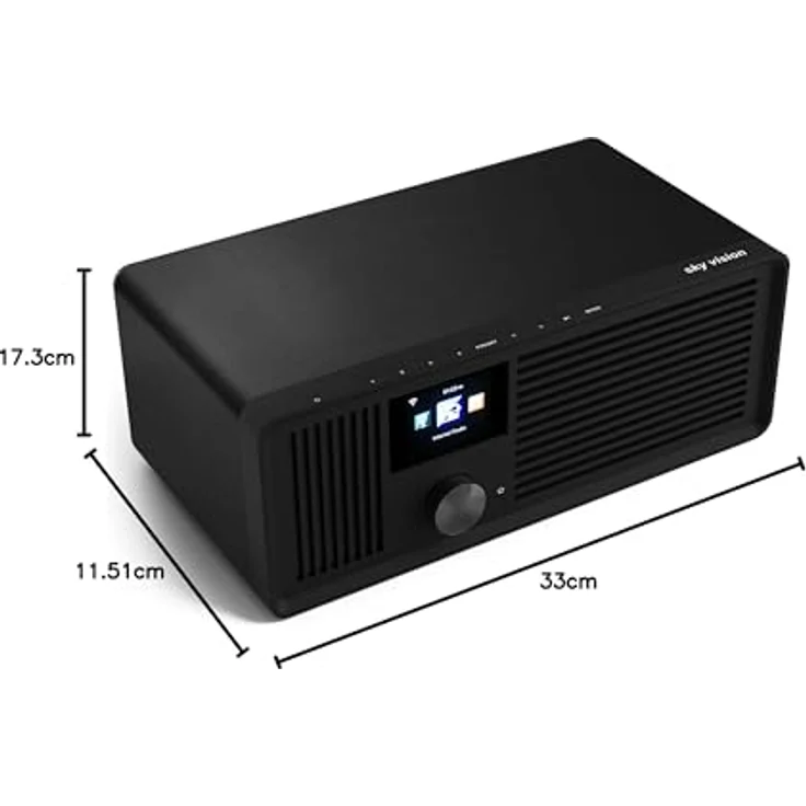 sky vision DAB 70 IR – Stereo DAB Plus Radio, WLAN Internet Radio (DAB+, FM UKW, Radio WLAN-fähig, mit AUX-Anschluss Plus Kabel, Digital Radio Wecker, mit Fernbedienung), schwarz – Bild 10