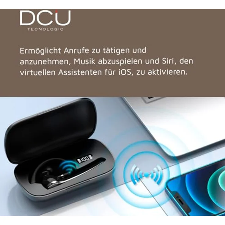 DCU TECNOLOGIC Action Pro, Kabelloses Mono Bluetooth 5.0 Headset mit Dual-Point-Konnektivität und Freisprechfunktion – Bild 5