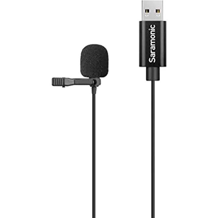 Saramonic Lavalier Mikrofon mit USB-A-Stecker für Computer mit 2 m langem Kabel (SR-ULM10)