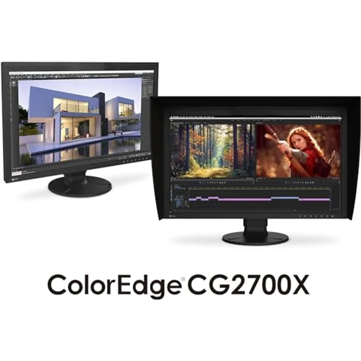 EIZO ColorEdge CG2700X 68,4 cm (27 Zoll) Grafik Monitor (HDMI, USB Hub, USB-C, RJ-45 LAN, KVM Switch, DisplayPort, 3840 x 2160 (4K UHD), 99% AdobeRGB, 98% DCI-P3) schwarz – Bild 3