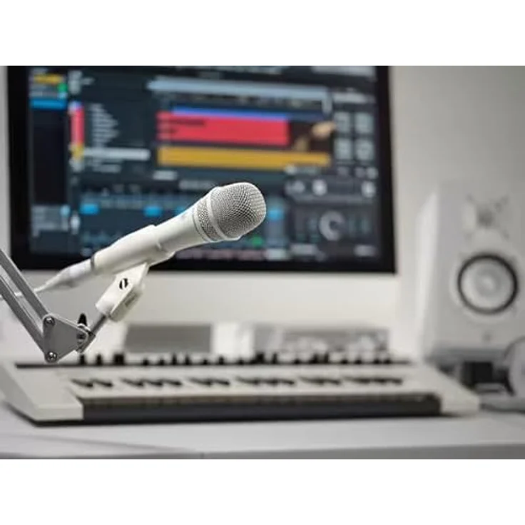 Yamaha YDM707 White, Mikrofon mit supernierenförmiger Kapsel, vibrationsreduzierendem Isolator und elegantem Metallgehäuse – Bild 5