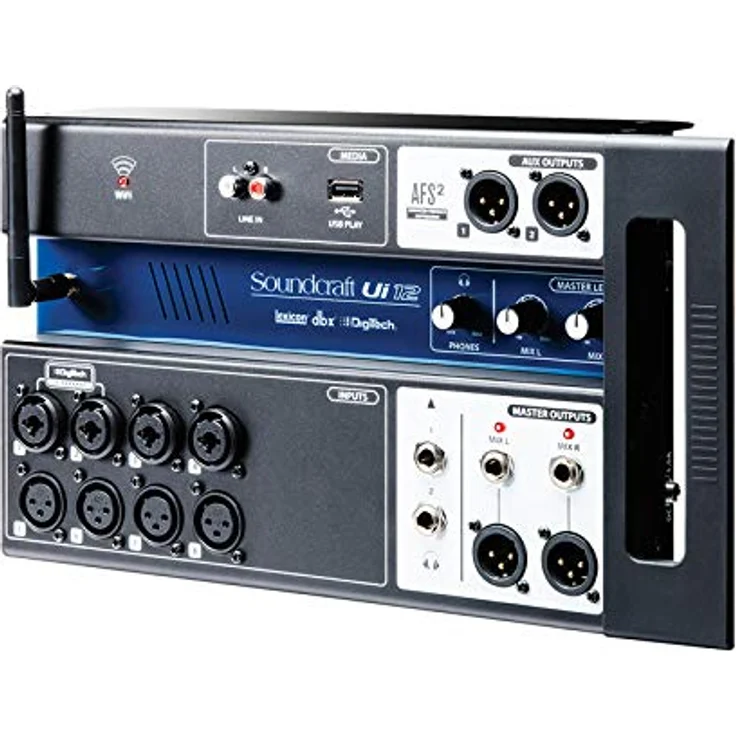 Soundcraft Ui12 Digitaler Mischer mit 12 Kanälen und Fernsteuerung, schwarz Kanal 12 12 Channel Schwarz – Bild 2