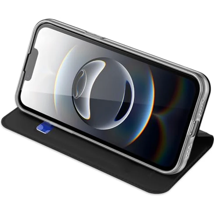 Nevox Vario Series Handyhülle für Apple iPhone 16e / iPhone 17e – Premium Bookcase Klapphülle mit Kartenfach, Standfunktion, Magnetverschluss, TPU-Innenschale, Rundumschutz, Schwarz – Bild 3
