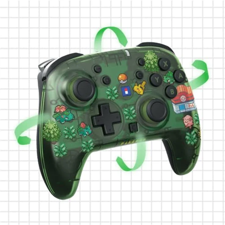 HORI PAD Turbo Wireless Controller - Pokémon Pixel Green - Kabelloser Gaming-Controller mit TMR-Sticks, Bewegungssensoren und bis zu 10 Stunden Akkulaufzeit für Nintendo Switch 2 – Bild 11