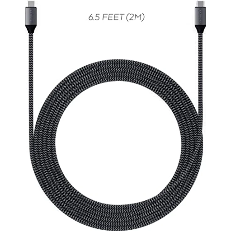 SATECHI USB-C auf USB-C 100W Ladekabel für USB Typ-C Geräte – 6,5 Fuß (2 Meter) – Für M2/M1 MacBook Pro/Air, M2/M1 iPad Pro/Air, M2 Mac Mini, iMac M1 – Bild 5