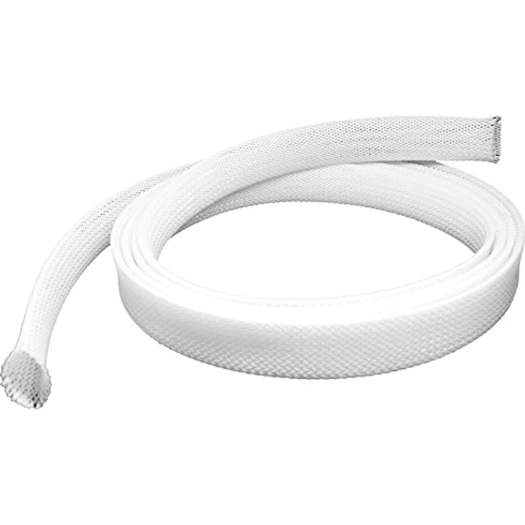 conecto CC50325 Universeller Polyester-Kabelschlauch, selbst zusammenziehend, Ø 20mm, 1,80m, weiß – Bild 2