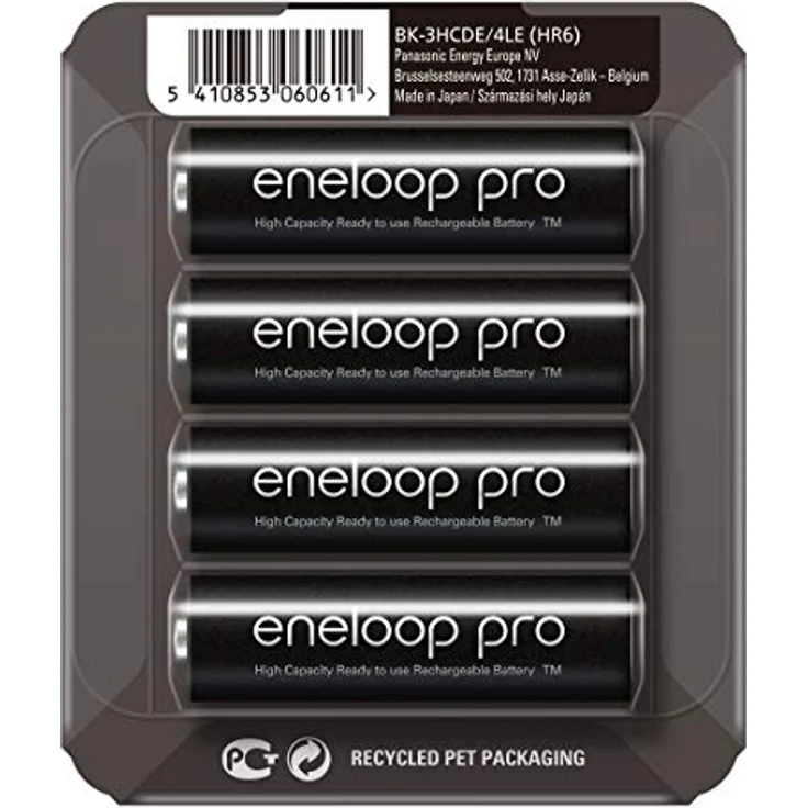 Panasonic eneloop pro, Ready-to-Use Ni-MH Akku, AA Mignon, 4er Pack, Verpackung als Storage Case verwendbar, min. 2500 mAh, 500 Ladezyklen, starke Leistung, wiederaufladbare Akku Batterie – Bild 2