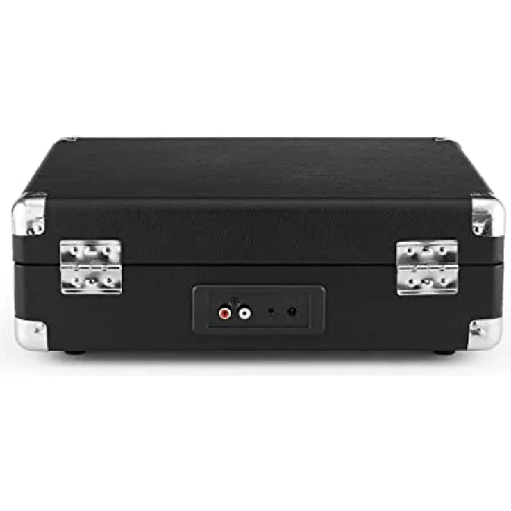 Crosley Cruiser Plus Plattenspieler mit 2 Lautsprecher, Bluetooth In & Out und Aux 3 Speed Retro Schallplattenspieler - Für 7", 10" und 12" Vinyl - Tragbar mit Integriertem Koffer - Schwarz – Bild 4