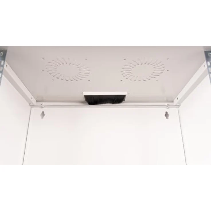 ROLINE 19-Zoll Wandgehäuse Basic 7 HE, 540x400 BxT Bausatz grau - Flatpack-Lieferung, Vollglastür, 19" Profilschienen – Bild 12