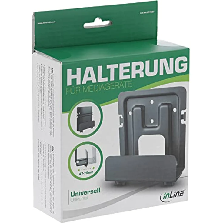 InLine® Halterung für Mediageräte/Streaming-Boxen, 47-76mm, 23152C – Bild 4