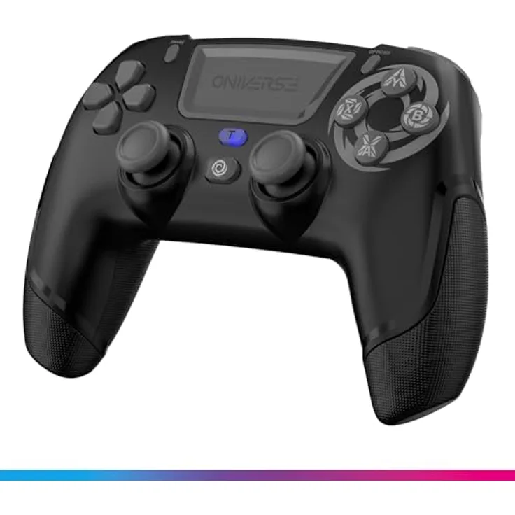 Oniverse Revolt V2, Gaming Controller für iOS, PC, PS4 und Android, kabellos, Schwarz