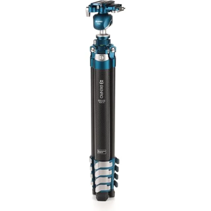 Benro CyanBird TCBC15FS30, Kohlefaser-Stativ-Set mit FS30-Kugelkopf, Schnellwechselplatte und Tragetasche, für DSLR und spiegellose Kameras, 1,18 kg leicht – Bild 2