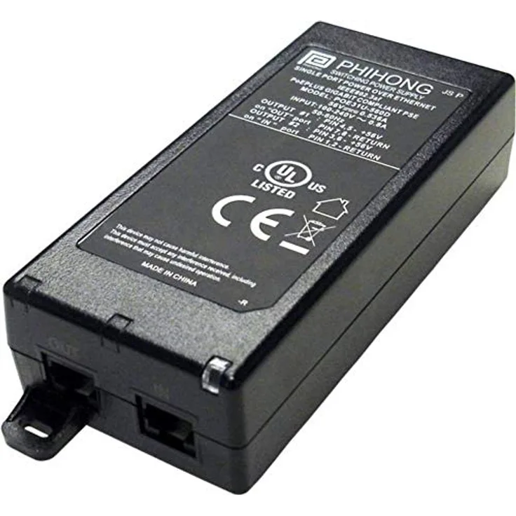 Phihong POE60U-1BTE PoE Injektor IEEE 802.3af (12.95 W)