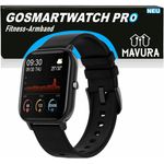 MAVURA GOSMARTWATCH PRO Smartwatch Bluetooth Fitnesstracker Fitness Armband wasserdicht, für Android und Apple iOS, Herren & Damen, wählbare Farben