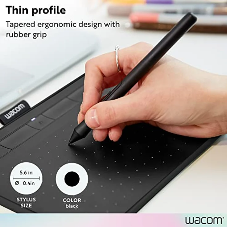 Wacom Pen 4K LP1100K, Grafikstift für Intuos CTL-4100/CTL-6100, kabellos, 4096 Druckstufen, schwarz – Bild 5