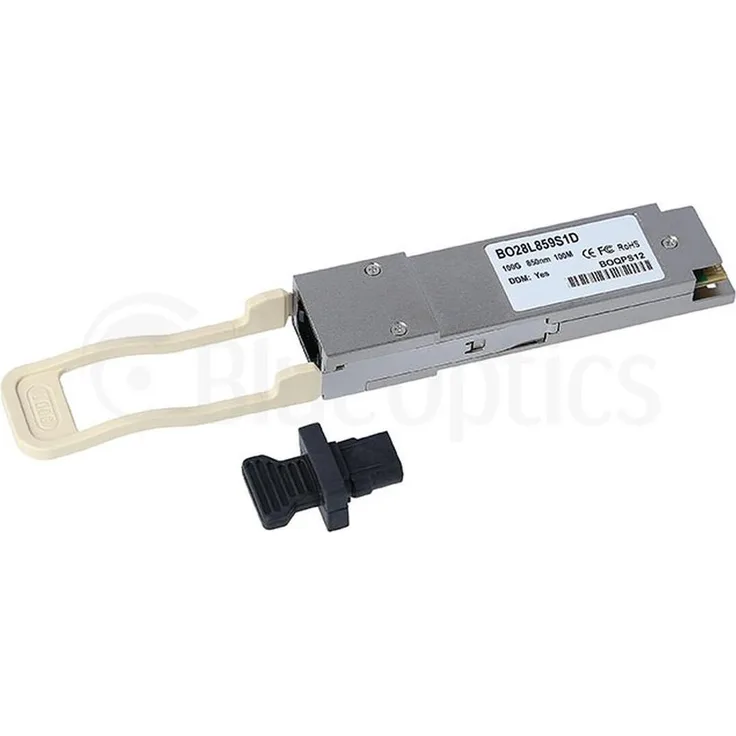 BlueOptics HPE JL274A X150 kompatibler QSFP28 BO28L859S1D, 100G Transceiver für Multimode-Fasern mit 850 nm Wellenlänge und 100 m Reichweite