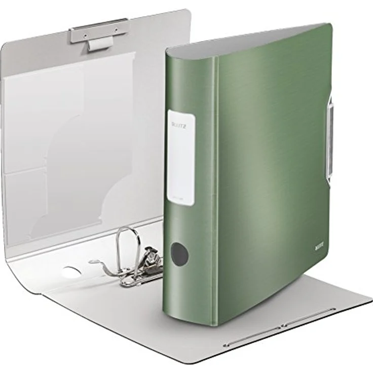 LEITZ Aktenordner 180° Active Style 1108, Ordner breit, Alu-Optik, aufgeklebtes Rückenschild – Bild 3
