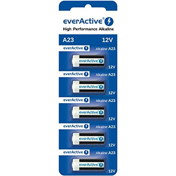 5 Stück A23 12V everActive Alkaline Batterien MN21-V23GA-23A 12 Volt 55 mAh … – Bild 3