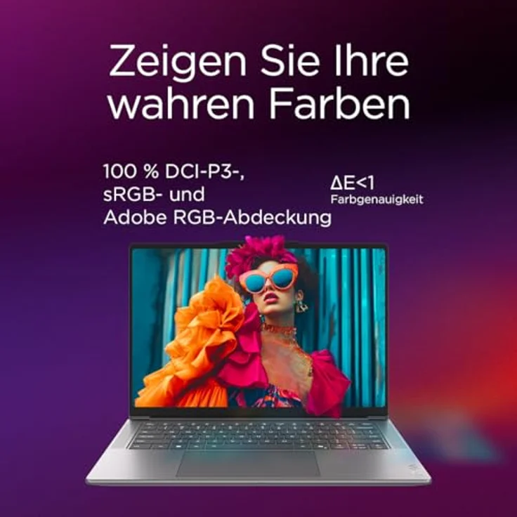 Lenovo Yoga Pro 7, 14,5" Notebook mit Intel Core Ultra 9 285H, 32 GB RAM, 1 TB SSD, Touch OLED Display, grau – Bild 8