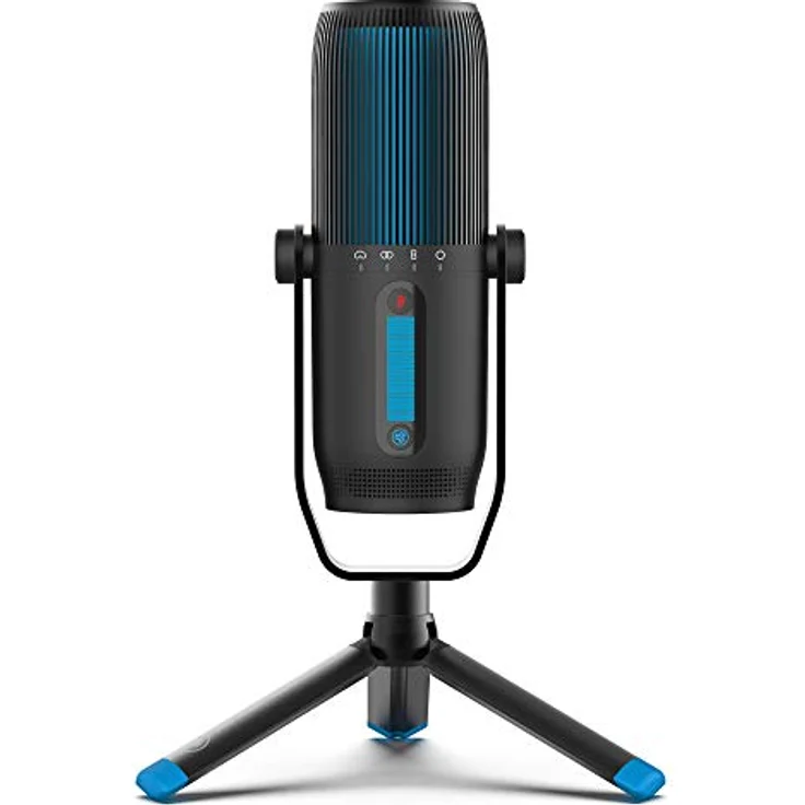 JLab Audio Talk Pro USB Mikrofon PC Plug und Play Professionelle Auflösung in Studioqualität, 4 Richtcharakteristiken, Lautstärkeregelung, Stummschaltung – Streaming Mikrofon, Podcast – Bild 1