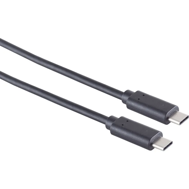Kabelbude.eu USB Kabel 3.2 Gen 2x2, USB Typ C Stecker auf Typ C Stecker, schwarz, 20 Gbit/s, 2m, 60 Watt Power Delivery, 4K UHD Unterstützung