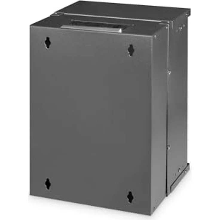 DIGITUS Netzwerk-Schrank 10-Zoll 9HE Wandmontage unmontiert 457x316x298mm Traglast 30kg IP20 Schutzklasse Schwarz – Bild 2