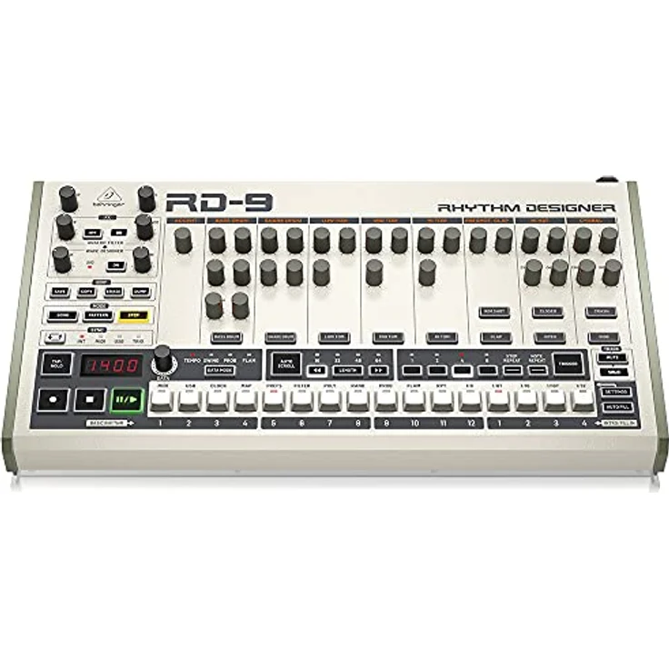 Behringer RD-9 Rhythm Designer, Analoger Drumcomputer mit 256 Patterns, authentischem TR-909 Sound und erweiterem Sequenzer – Bild 2