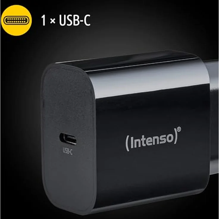 Intenso Power Adapter W20C, 20W Schnellladegerät mit USB-C Anschluss, kompatibel mit iPhone, Samsung Galaxy, iPad und mehr, schwarz – Bild 4
