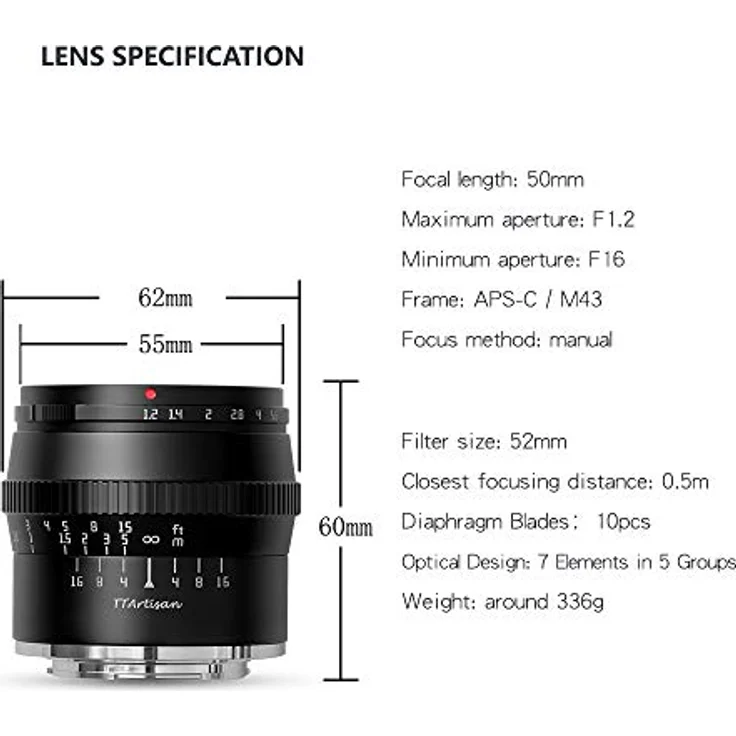 TTArtisan 50mm f-1,2 für OLympus Panasonic MFT – Bild 4