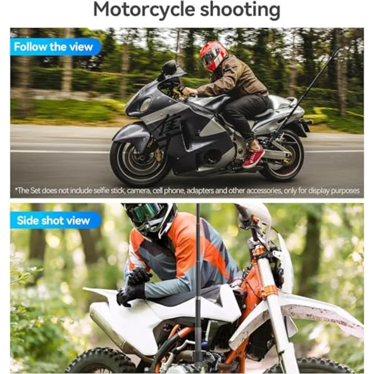 Telesin Motorrad-/Fahrradhalterung für Sportkameras, 360° drehbar, Aluminiumlegierung, korrosionsbeständig, einfache Installation – Bild 7