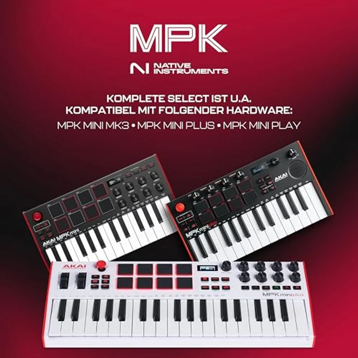 AKAI Professional MPK mini Plus White, Midi-Controller mit 37 anschlagsdynamischen Minitasten, 8 MPC Pads und Arpeggiator – Bild 5